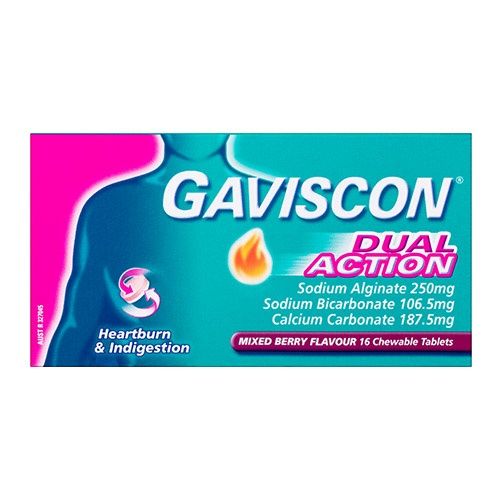 Gaviscon Dual Action Mixed Berry 16 Tabs