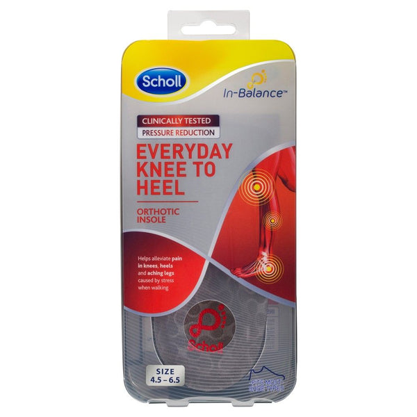 Scholl In-Balance Knee/Heel Orthotic Insole Small