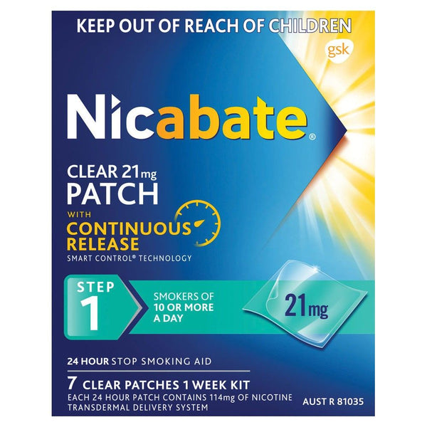 Nicabate CQ Clear Patch 21mg 7