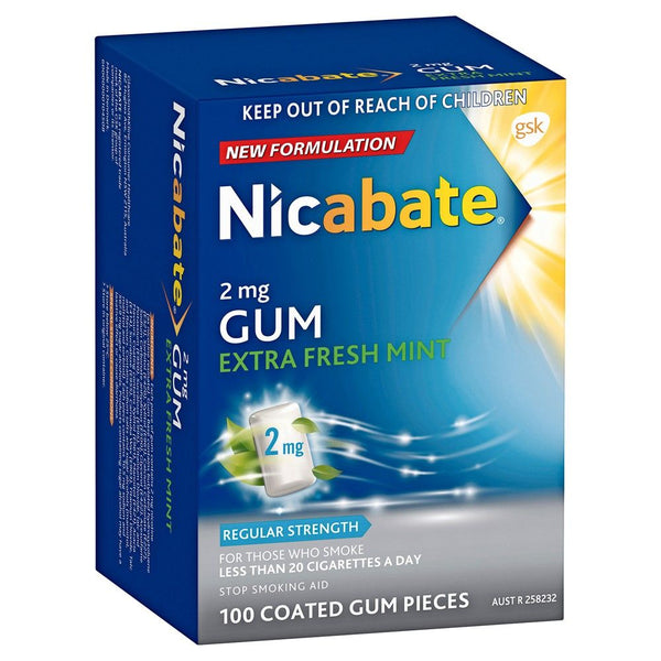Nicabate Gum 2mg Extra Fresh 100