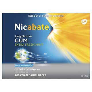 Nicabate Gum 2mg Extra Fresh Mint 200