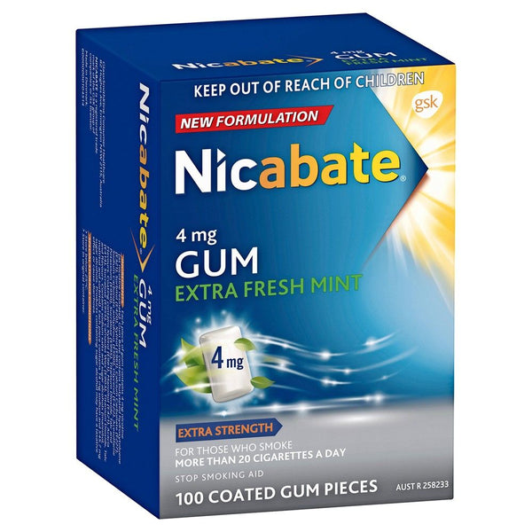 Nicabate Gum 4mg Extra Fresh 100