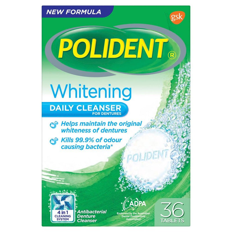 Polident Whitening Cleanser Tablets 36