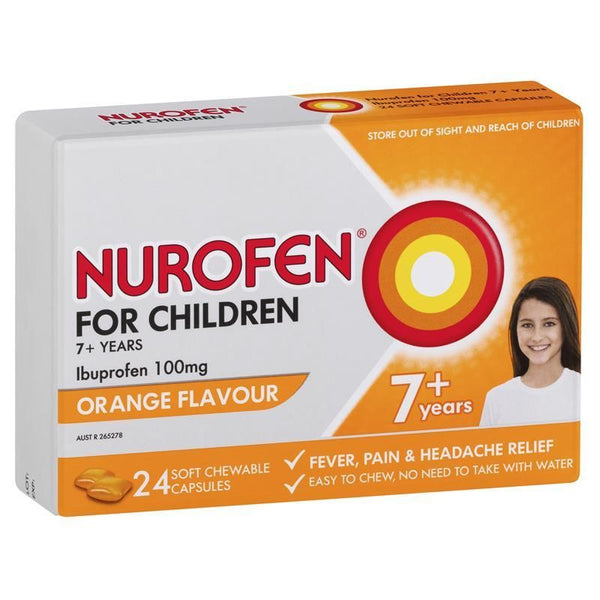 Nurofen Child 7+ Orange 100mg Chewable 24