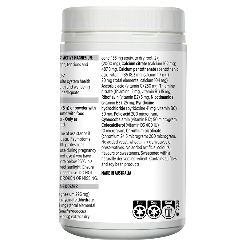 Blackmores Active Magnesium 400g Powder