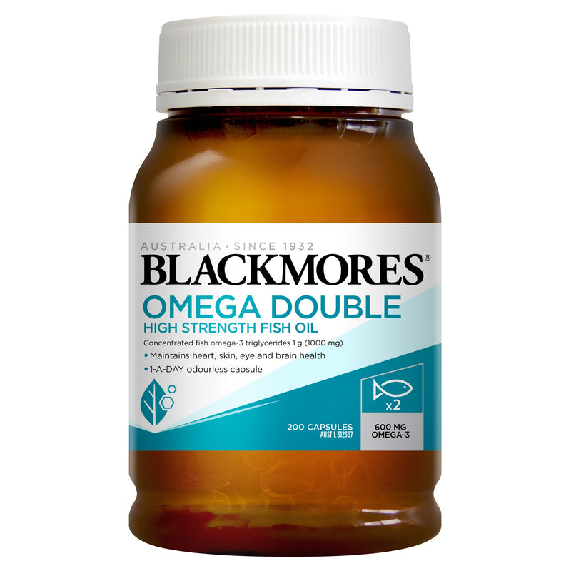 Blackmores Omega Double High Strength Fish Oil 200 Capsules