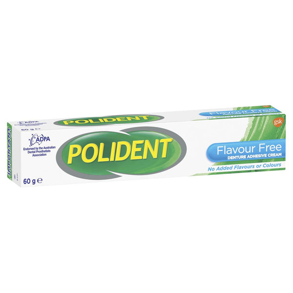Polident Adhesive Cream Flavour Free 60g