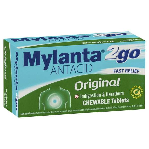 Mylanta 2go Original Chewable Tablets 100