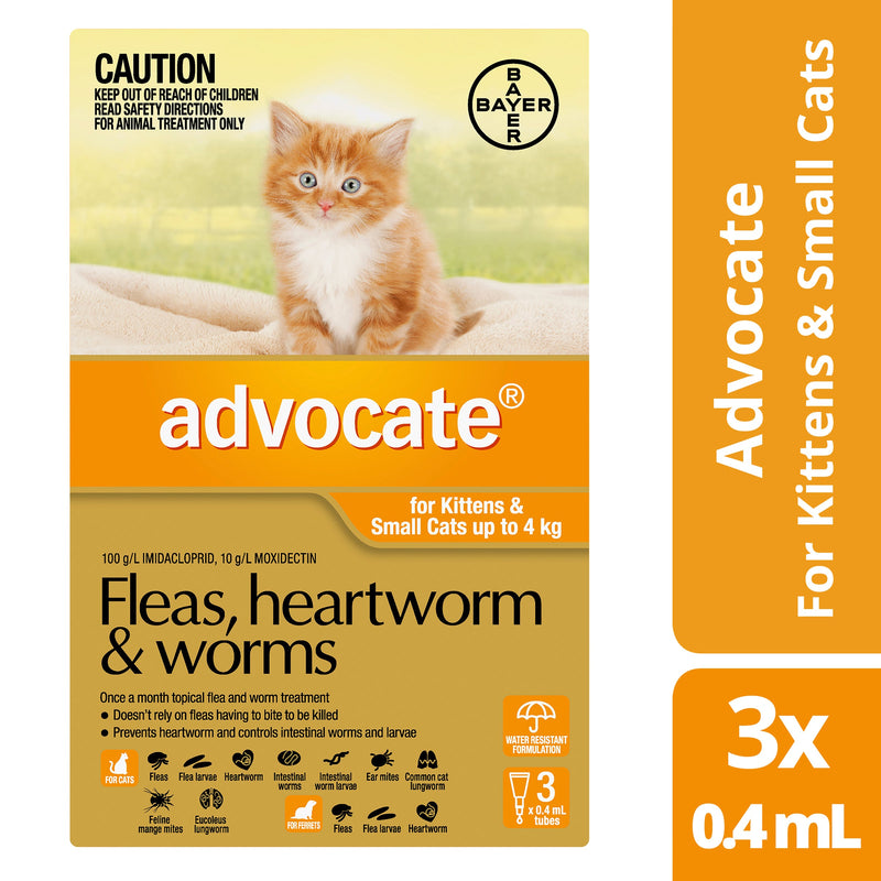 Advocate Cat 0-4 kg Small 3s