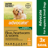 Advocate Dog 0-4 kg Small 3s