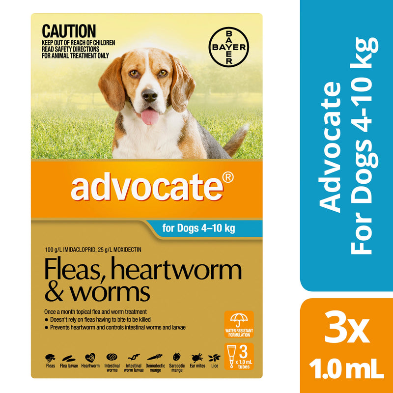 Advocate Dog 4-10 kg Medium 3s