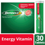 Berocca Energy Vitamin Original Berry Effervescent Tablets 30 Pack