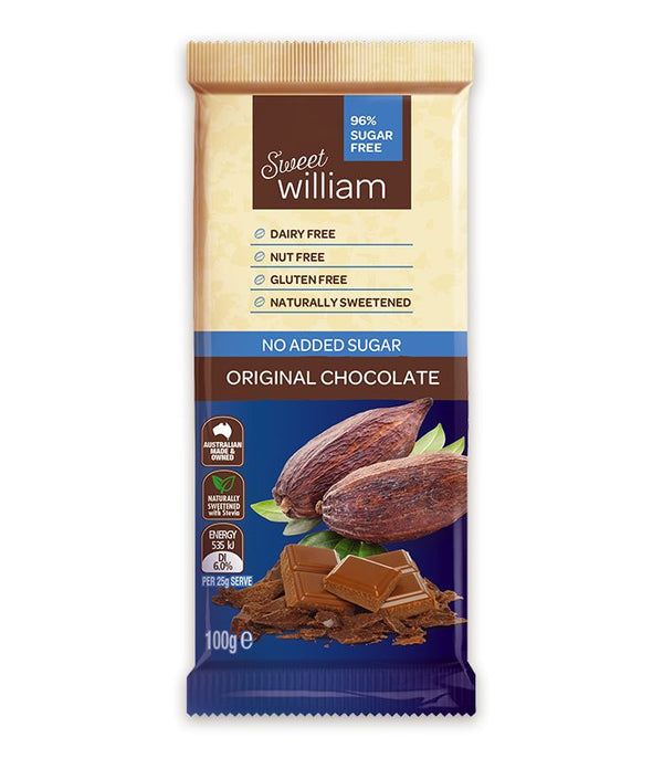 Sweet William No Added Sugar Original Choc 100g