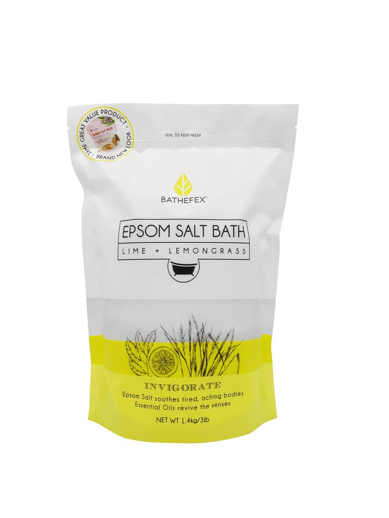 Bathefex Epsom Salts Bath 1.4 kg - Lime + Lemongrass