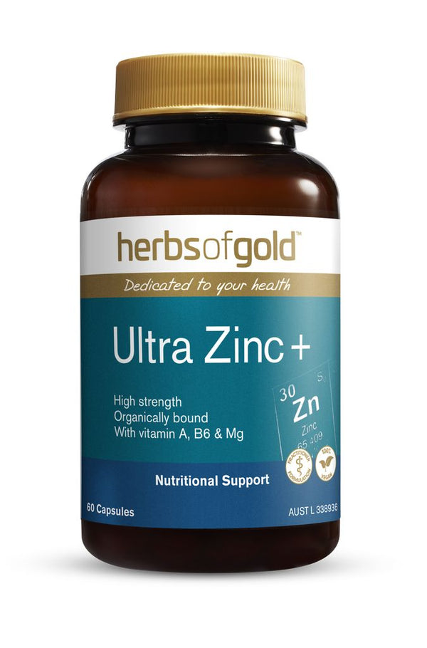 Herbs of Gold Ultra Zinc+ 60 Vege Capsules
