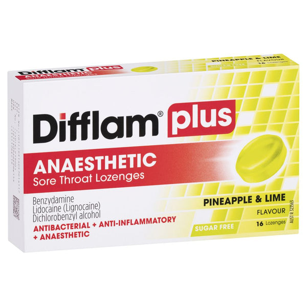 Difflam Plus Anaesthetic Pine/Lime Lozenges 16
