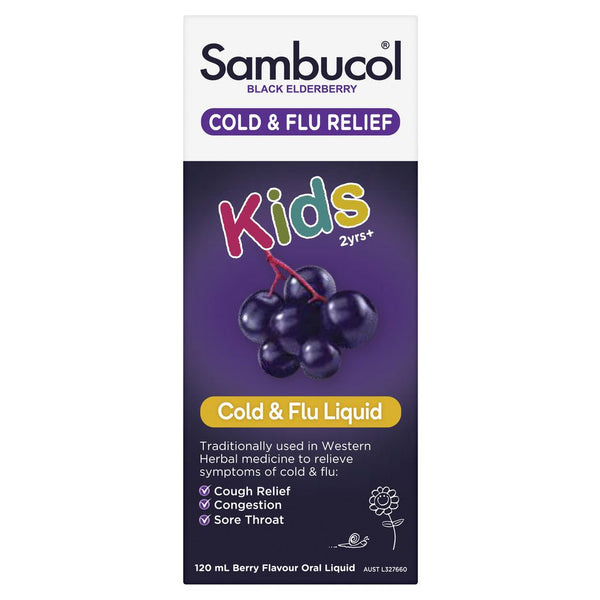 Sambucol Kids Black Elderberry Cold & Flu Liquid 120ml