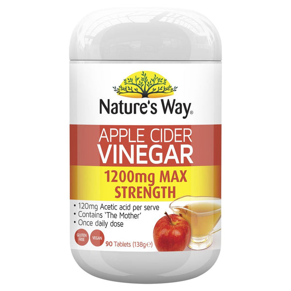 Nature's Way Sf Apple Cider Vinegar 1200mg 90s