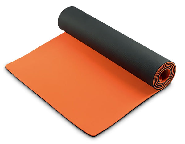 Bodyworx Tpe Two-Tone Orange/Black Yoga Mat