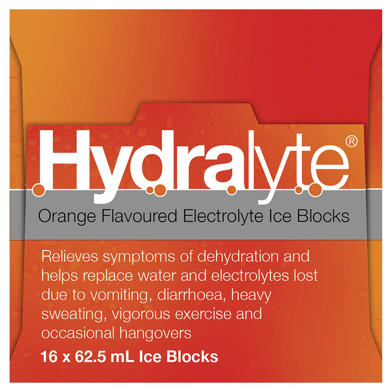 Hydralyte Ice Blocks Orange 16