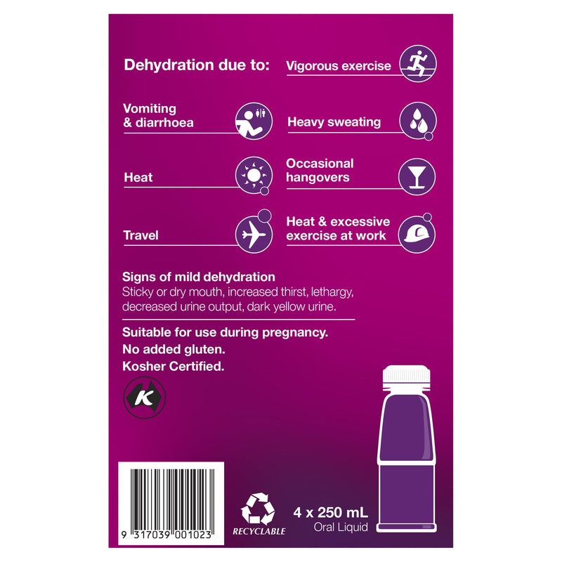 Hydralyte Apple Blackcurrant 250ml 4 Pack