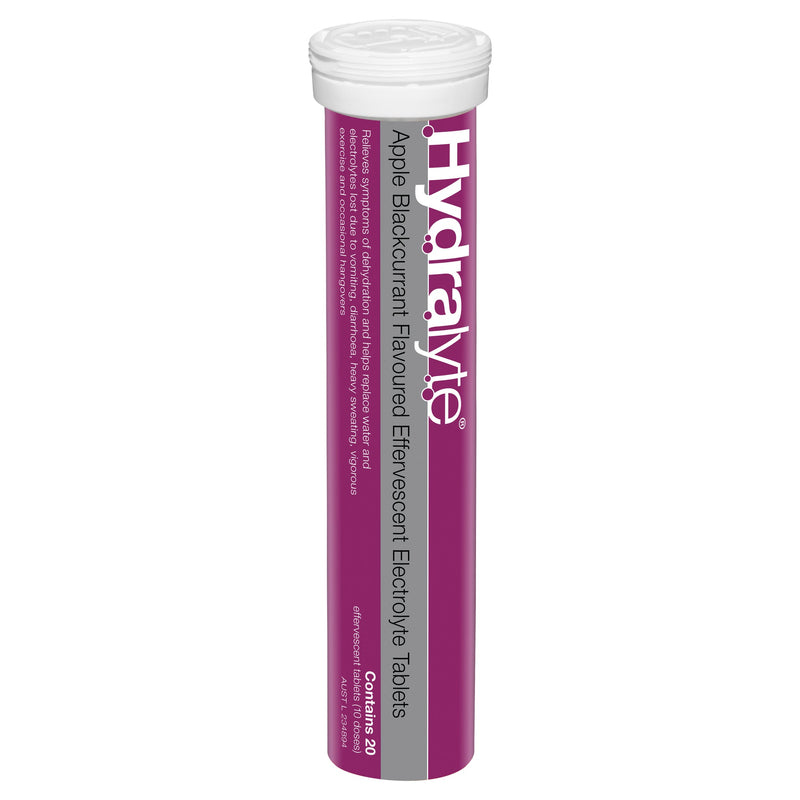 Hydralyte Apple Blackcurrant Effervescent Tab 20