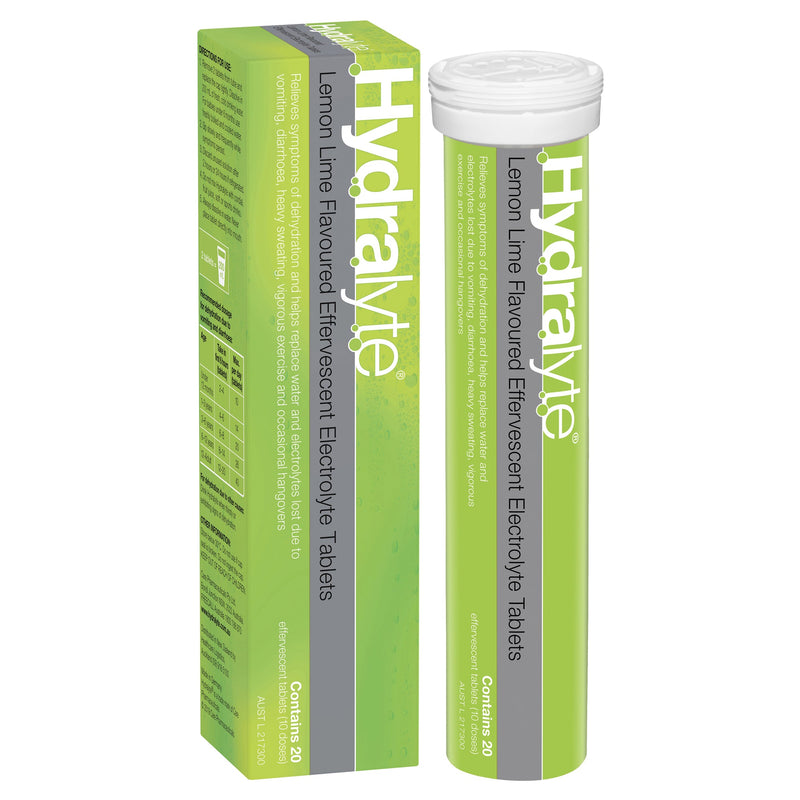 Hydralyte Lemon Lime Effervescent Tablets 20