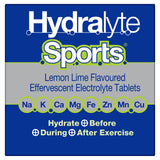 Hydralyte Sports Effervescent Lemon Lime 20