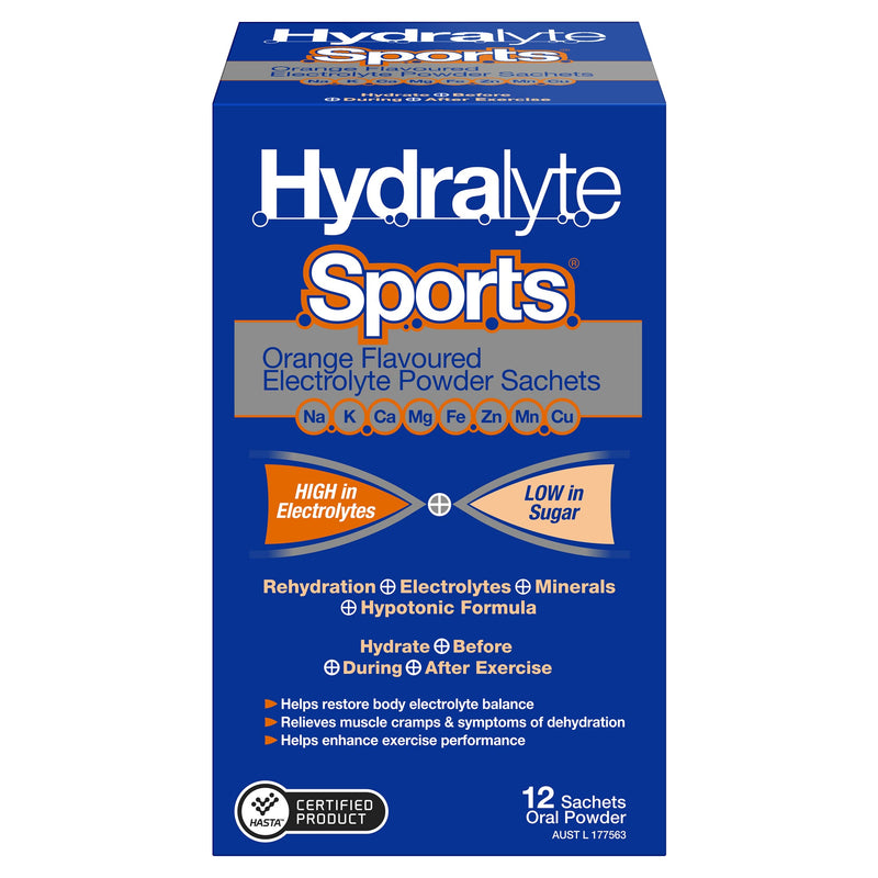 Hydralyte Sports Orange 17.9g 12 Pack