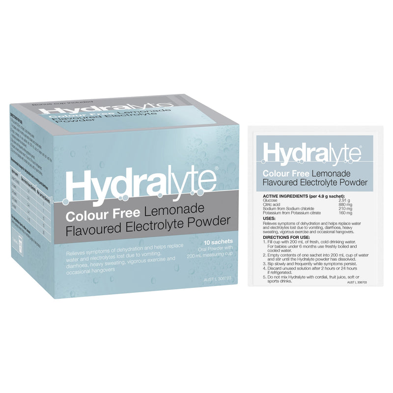 Hydralyte Lemonade Powder Sachet 10