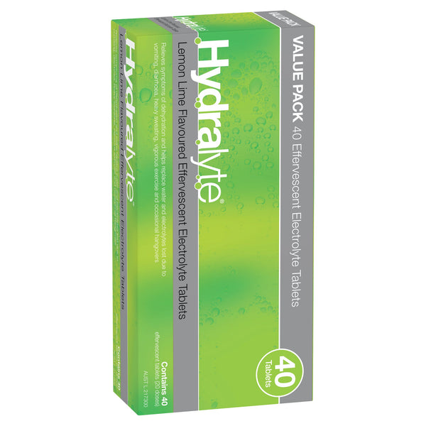 Hydralyte Lemon Lime Effervescent Tablets 40