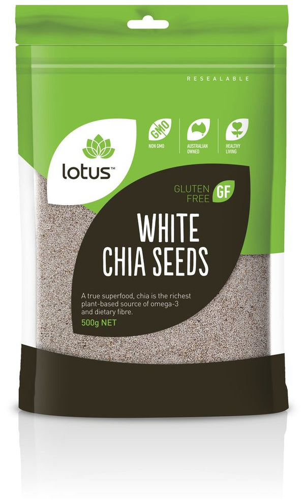 Lotus Organic Chia Seeds White Gluten Free 500g