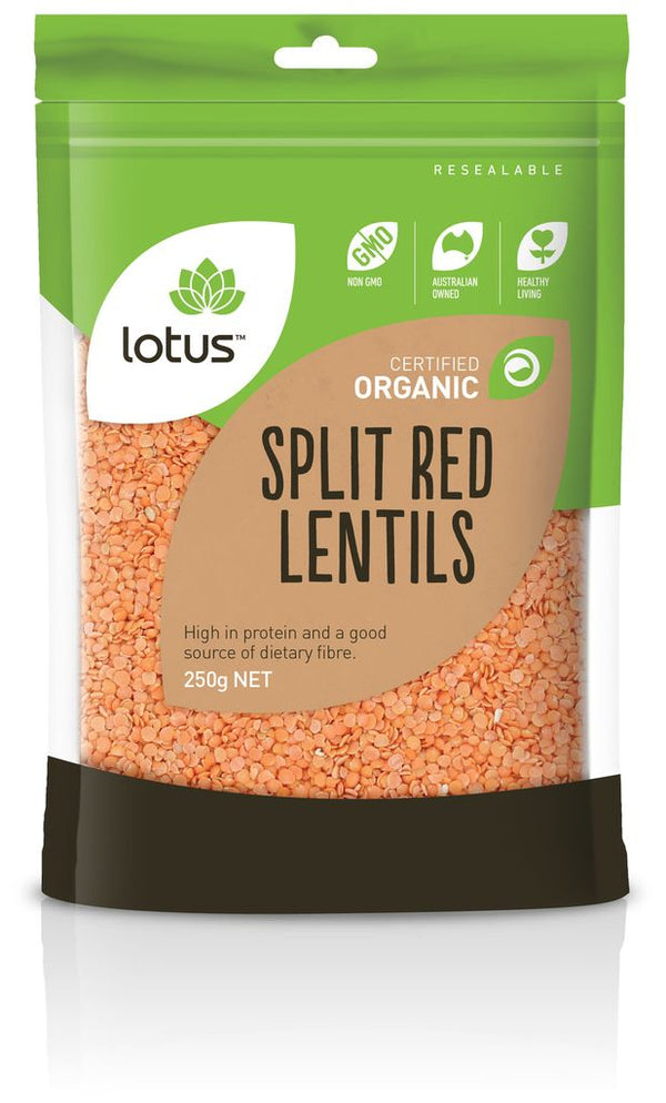 Lotus Organic Red Lentils 250g