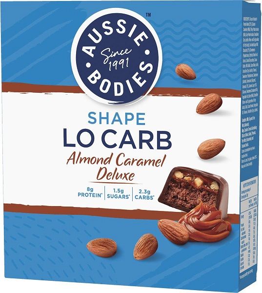 Aussie Bodies Lo Carb Almond Caramel Deluxe 30g x 4