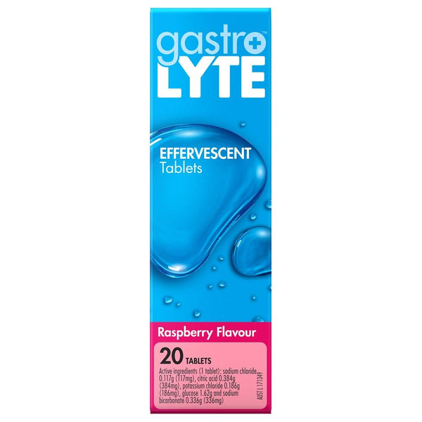 Gastrolyte Effervescent Raspberry 20