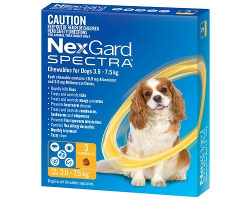 NexGard Spectra 3.6-7.5 kg 3s