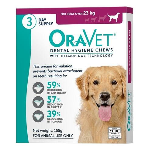 OraVet Dental Chews Large Dogs Over 23 kg 3s