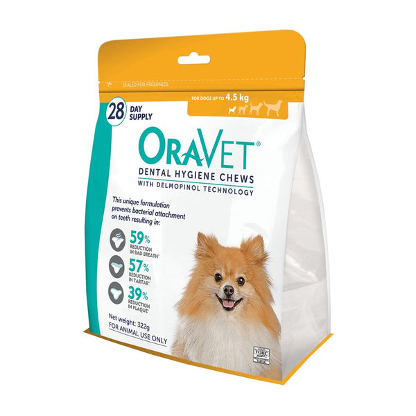 OraVet Dental Chews Extra Small Dogs Under 4.5 kg 3s