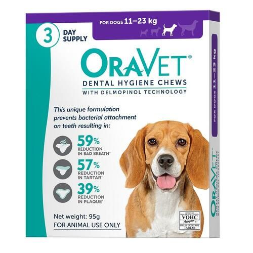 OraVet Dental Chews Medium Dogs 11-23 kg 3s