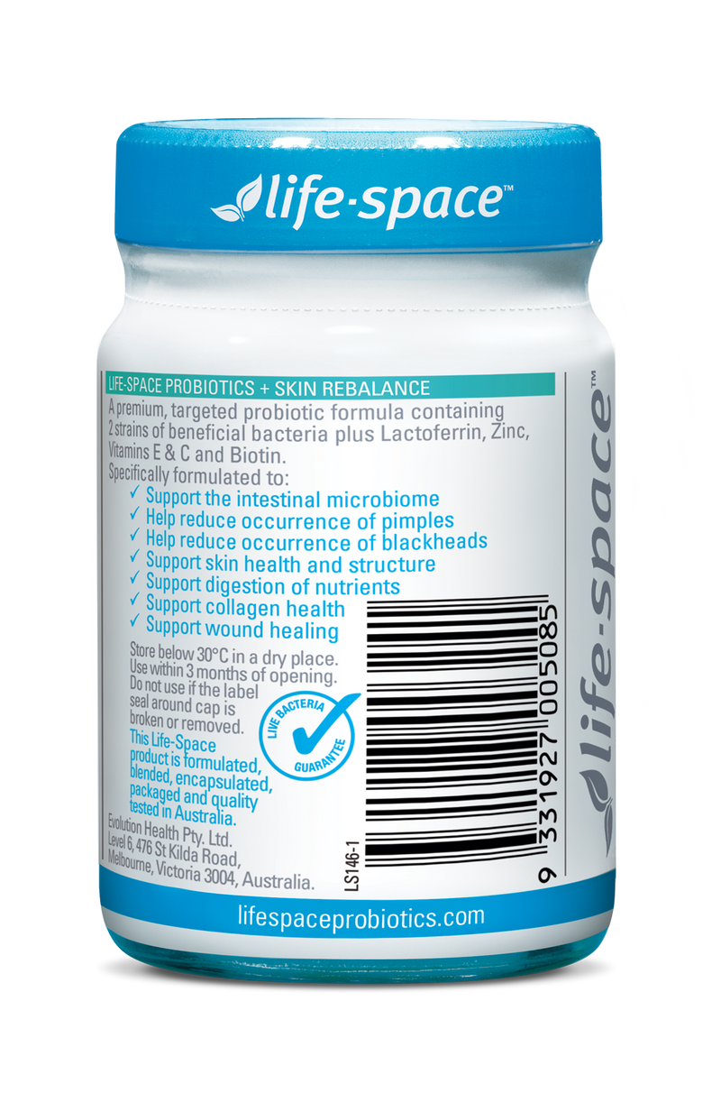 Life-Space Probiotic + Skin Rebalance 30 Capsules