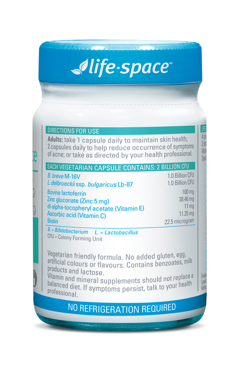 Life-Space Probiotic + Skin Rebalance 30 Capsules