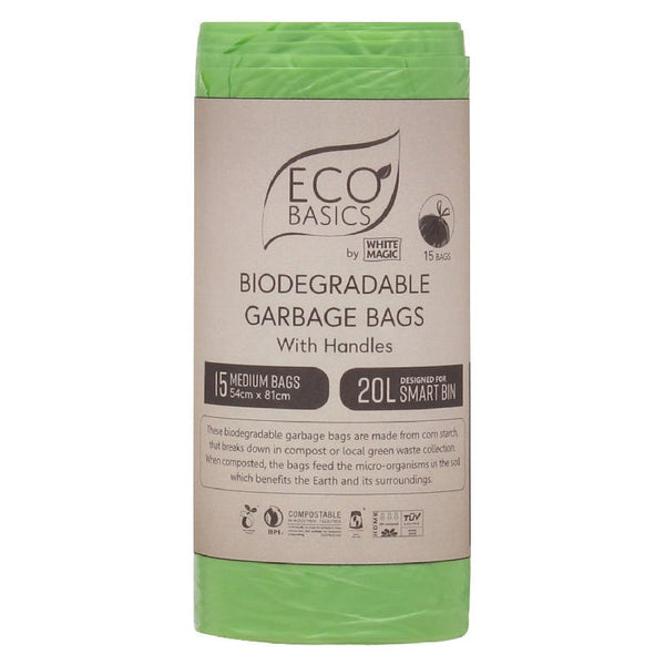 Eco Basics Garbage Bags Degradable Medium 20L (35 pack) 1 piece