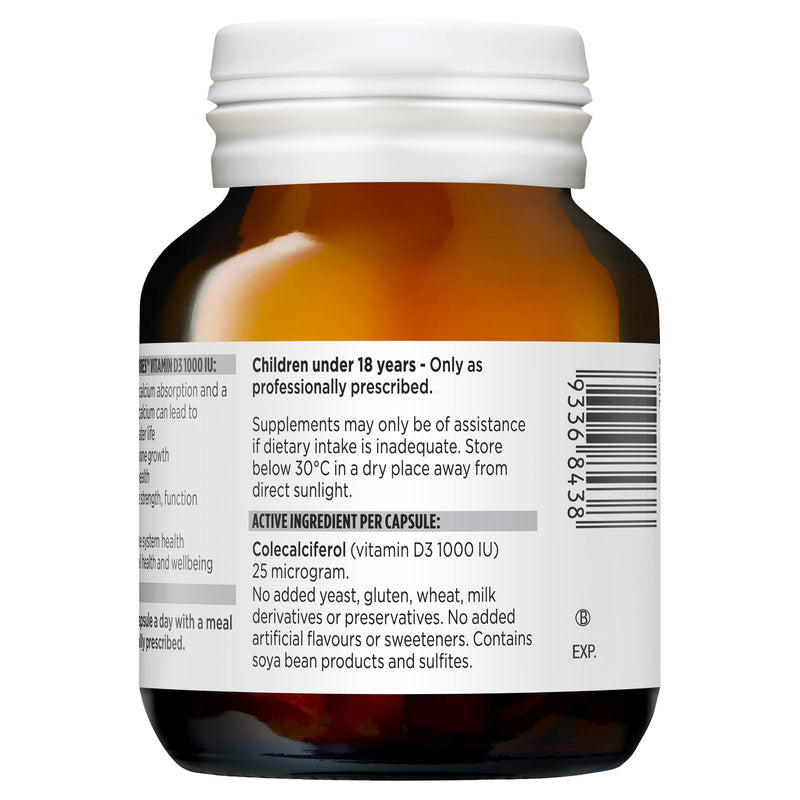 Blackmores Vitamin D3 1000Iu 60 Capsules