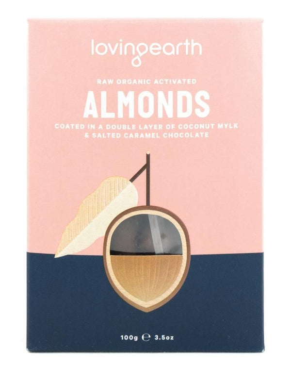 Loving Earth Almonds in Mylk & Salted Caramel Choc 100g