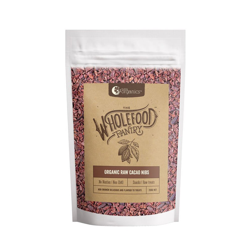 Nutra Organics The Wholefood Pantry Organic Raw Cacao Nibs 200g