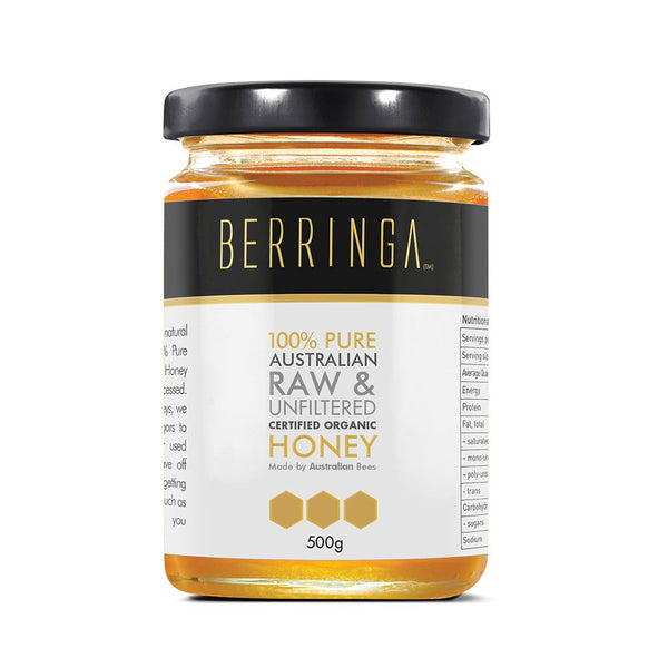 Berringa Honey Australian Pure Organic Raw & Unfiltered Honey 500g