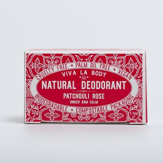 Viva La Body Natural Deodorant 32g Bar - Patchouli Rose