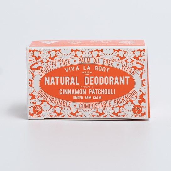 Viva La Body Natural Deodorant 32g Bar - Cinnamon Patchouli