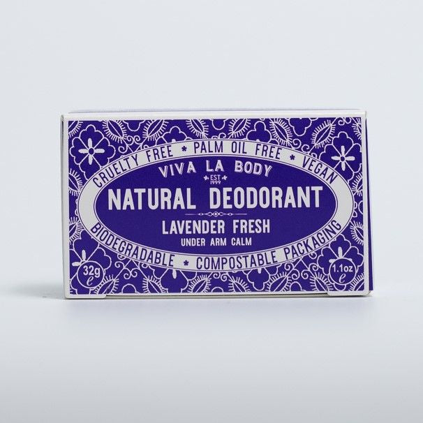 Viva La Body Natural Deodorant 32g Bar - Lavender Fresh
