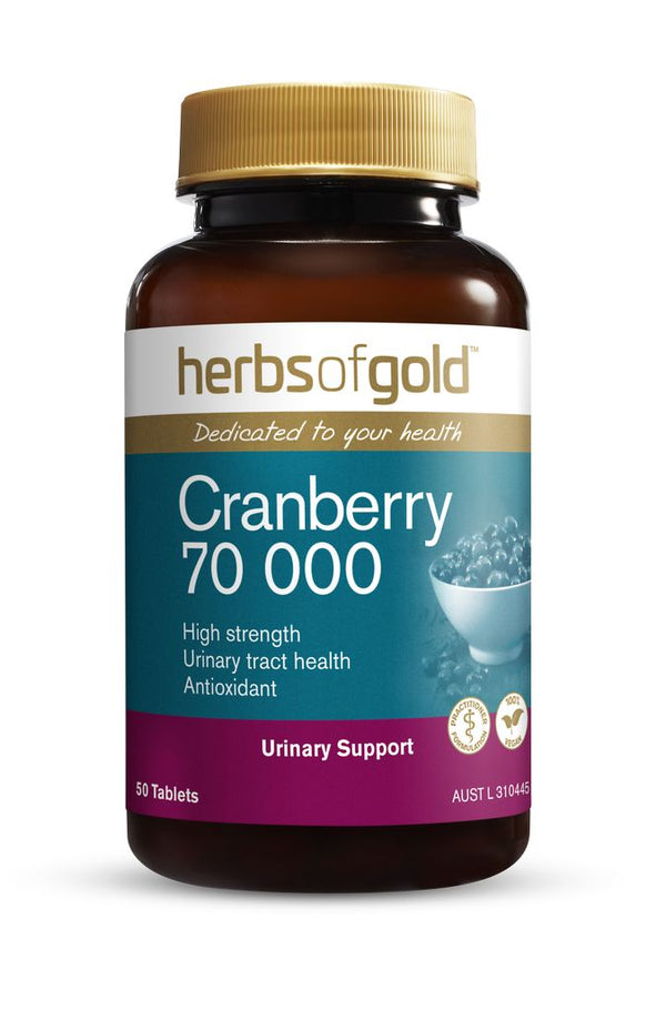 Herbs of Gold Cranberry 70000 50 Tablets